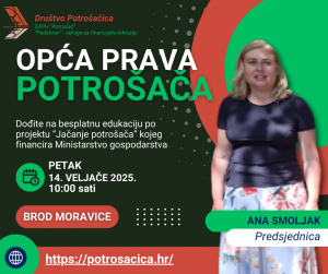 Najava edukacije „Opća prava potrošača“